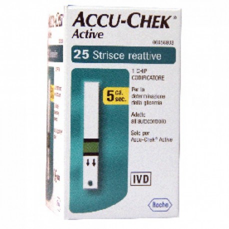 Roche Diabetes Care Italy Accu-chek Active Strips 25 Pezzi Glicemia