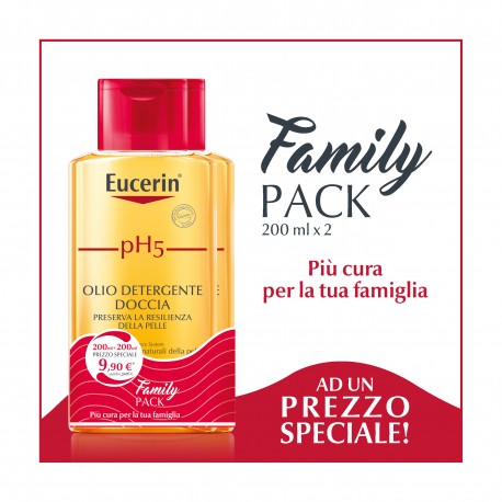 Eucerin Offerta Family Pack Olio Detergente Doccia pH5 2x200ml