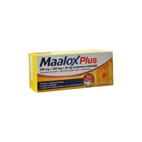 Sanofi Maalox Plus Antiacido 50 Compresse Masticabili