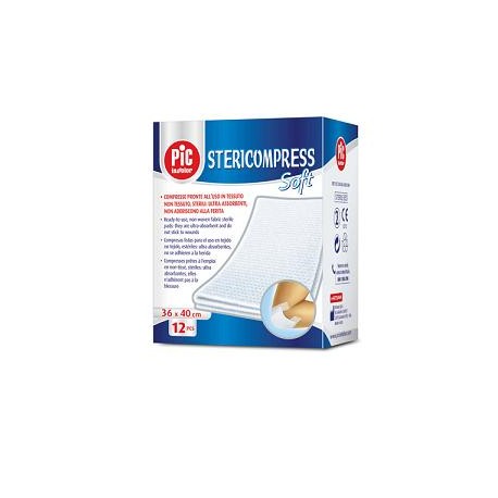 Pikdare Pic Stericompress Soft compresse in tessuto non tessuto sterili 18x40 cm