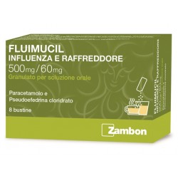 Zambon Fluimucil Influenza e Raffreddore 500 mg/60 mg Granulato