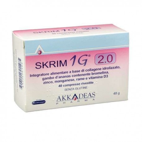 Akkadeas Pharma Skrim 1g 2,0 40 Compresse Integratore per Articolazioni