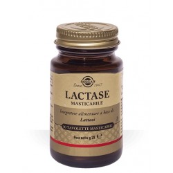 Solgar Lactase 30 tavolette masticabili per gonfiore addominale 