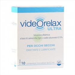 Videorelax Ultra Soluzione Oftalmica Idratante e Lubrificante 10 Flaconi da 0,5 ml