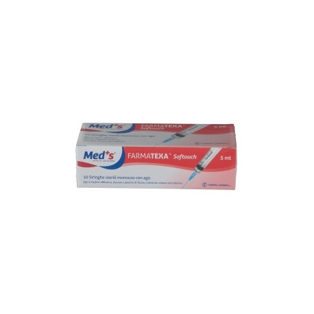 Farmac-Zabban Meds Farmatexa Softouch Siringa Sterile Monouso 5 ml con Ago G14 10 Pezzi