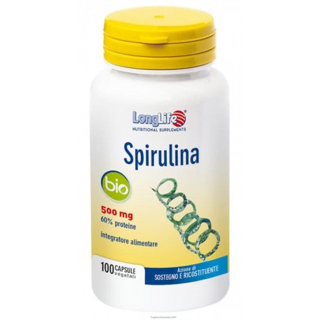 Longlife Spirulina Bio 100 capsule integratore per controllo del peso