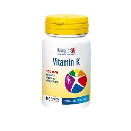 Longlife Vitamin K 100 tavolette per carenza di vitamina K
