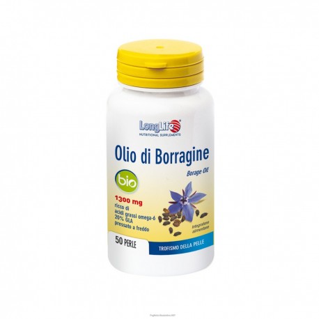 Longlife Olio di Borragine Bio 50 perle integratore per ciclo mestruale