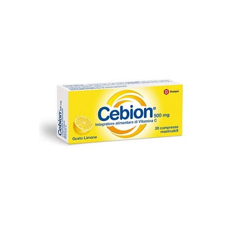 Cebion Integratore Vitamina C Limone 20 Compresse Masticabili