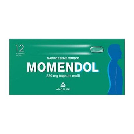 Angelini Momendol 12 capsule molli 220 mg farmaco analgesico