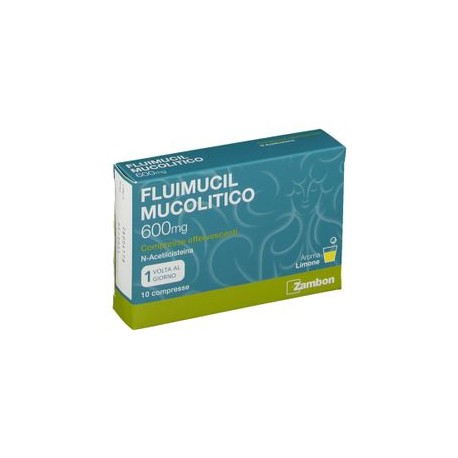 Zambon Fluimucil Mucolitico 10 compresse effervescenti 600 mg 