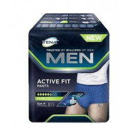 Tena Men Pull Up Active Fit Pants Mutande assorbenti per uomo M 9 Pezzi