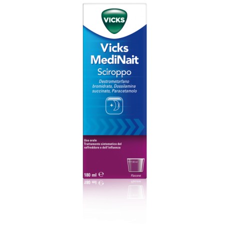 Vicks Medinait sciroppo per raffreddore ed influenza 180 ml