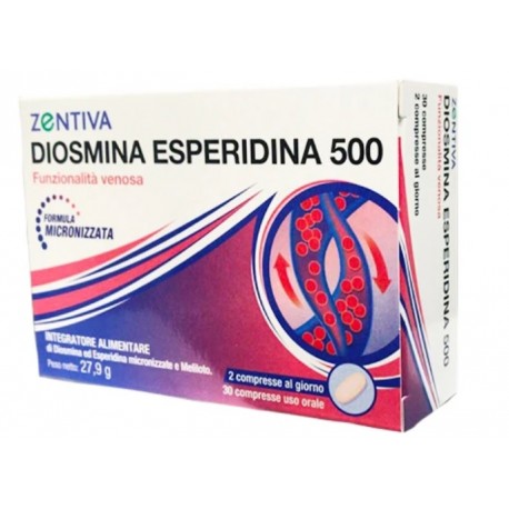 Zentiva Diosmina Esperidina 500 Integratore Microcircolo 30 Compresse