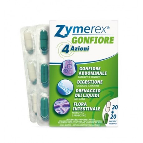 FarmaPro Zymerex Gonfiore Integratore contro il gonfiore addominale 40 capsule vegetali
