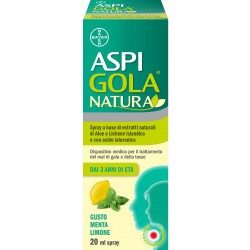 Bayer Aspi Gola Natura Spray gusto Menta Limone 20 ml