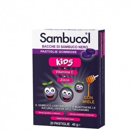 Pharmacare Sambucol Kids Integratore per le Difese Immunitarie 20 Pastiglie