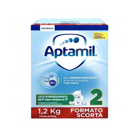 Aptamil 2 Latte di proseguimento dal 6 mese al 12 Formato Scorta 1200 g