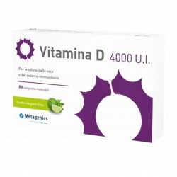 Metagenics Vitamina D 4000ui Integratore per il sistema immunitario 84 Compresse Masticabili