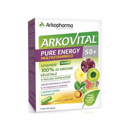 Arkopharma Arkovital Pure Energy 50+ multivitaminico 60capsule