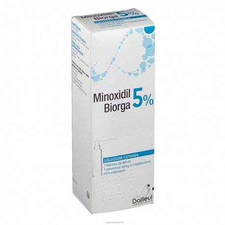 Minoxidil Biorga (Laboratoires Bailleul) 5% soluzione cutanea 1 flacone Hdpe 60ml.