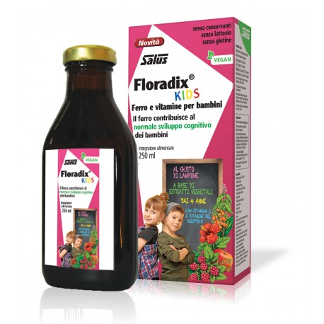 Salus Floradix Kids integratore di ferro e vitamine per bambini 250 ml