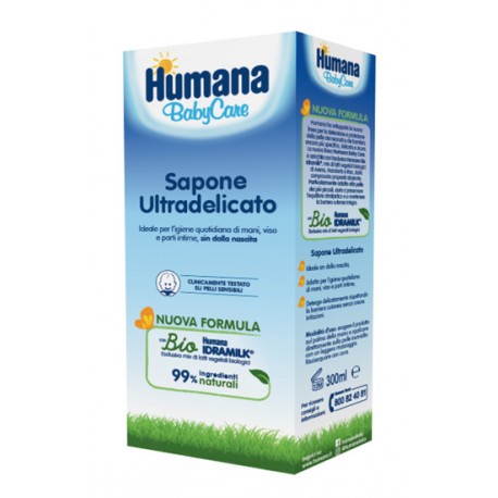 Humana Baby Care sapone liquido ultradelicato 300ml.