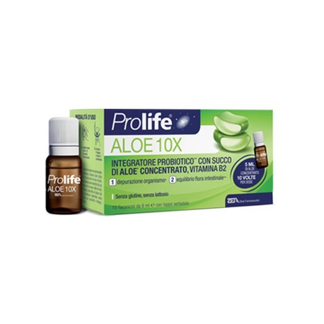 Prolife Aloe 10X integratore probiotico 10flaconcini da 8ml.