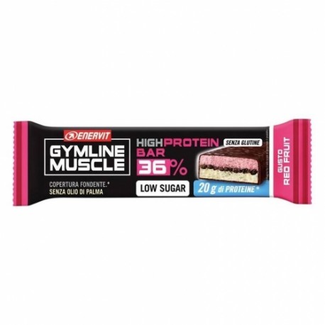 Enervit GymLine high protein bar 36% proteine 54g frutti rossi