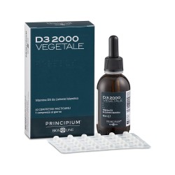 Principium D3 2000 Vegan Integratore per rafforzare il sistema immunitario 60 compresse