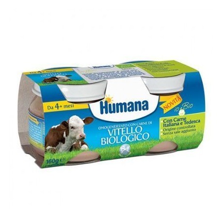 Humana omogeneizzato vitello biologico 2x80gr.
