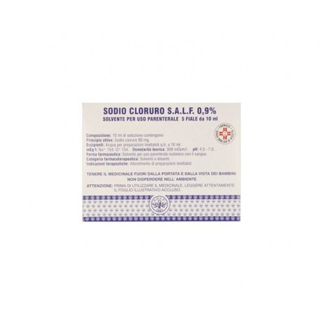 SODIO CLORURO (SALF) 5 fiale 10 ml 0,9%