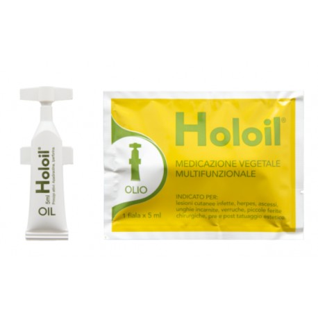 Holoil Olio monodose medicazione vegetale Fiala da 5 ml