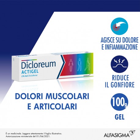 Alfasigma Dicloreum Actigel Gel 100 G 1%