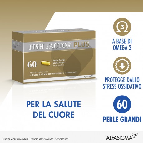 Alfasigma Fish Factor Plus 60 Perle Grandi Integratore per Colesterolo