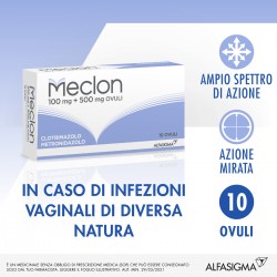 Alfasigma Meclon 10 Ovuli Vaginali 100 mg + 500 mg