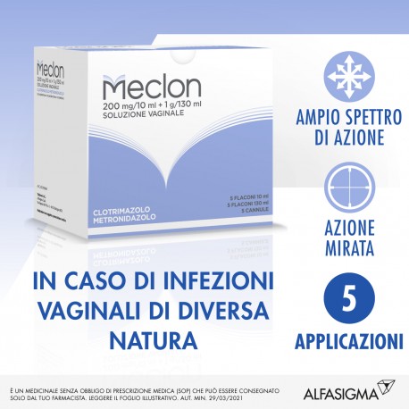 Alfasigma Meclon soluzione vaginale 5 flaconi 