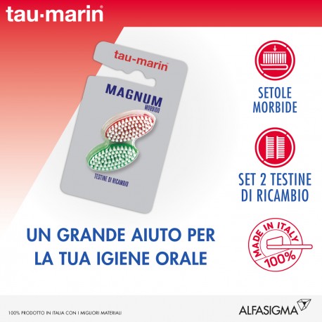 Alfasigma Taumarin Testina di Ricambio per Spazzolino Magnum Morbido 2 Pezzi
