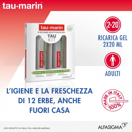  Tau Marin Dentifricio Rinfrescante Ricarica Tau Kit 2x20ml