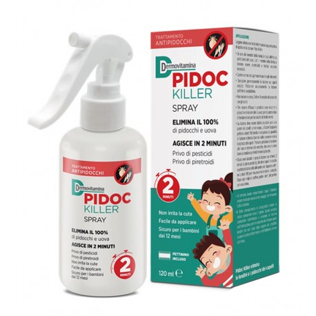 Dermovitamina Pidoc Killer Spray contro Pidocchi e Lendini 120 ml