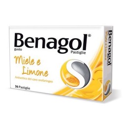 Benagol Antisettico del Cavo Orale 36 Pastiglie 0,6 mg + 1,2 mg Miele Limone