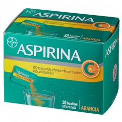 Bayer Aspirina C 400 mg Analgesico Granulato Effervescente Arancia