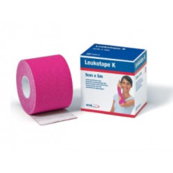  Benda Adesiva Leukotape K Per Taping Fisioterapico Larghezza 5 Cm Lunghezza 5 M Colore Rosa In Rotolo