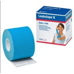  Benda Adesiva Leukotape K Per Taping Fisioterapico Larghezza 5 Cm Lunghezza 5 M Colore Azzurro In Rotolo