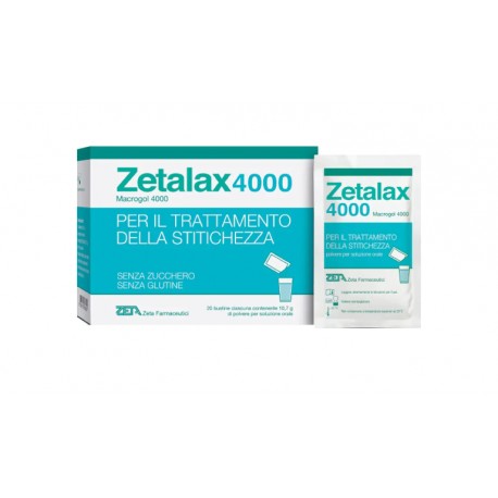 Zetalax 4000 20 bustine per il trattamento della stitichezza