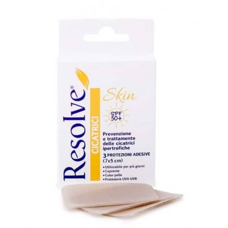 Resolve Skin Protezioni Adesive per Cicatrici SPF50+ 3 pezzi da 7x5 cm
