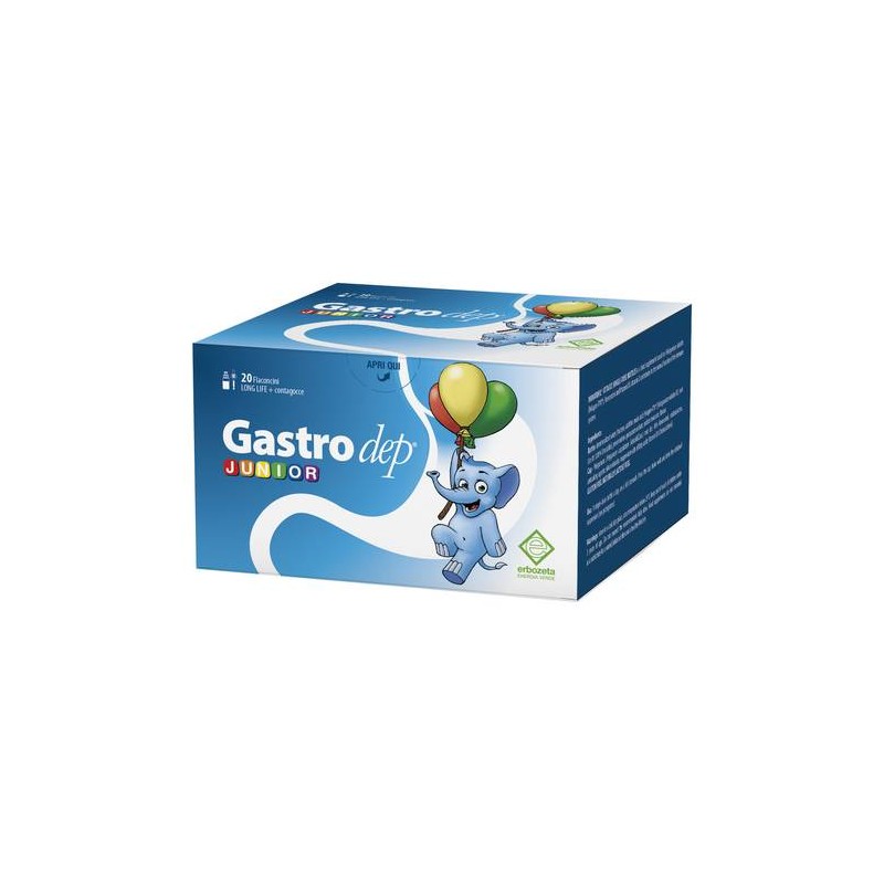 Erbozeta Gastrodep Junior Integratore per la Funzionalità Gastrointestinale 20 Flaconcini
