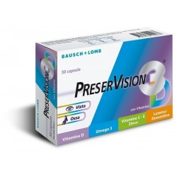 Bausch + Lomb PreserVision 3D Integratore per la Salute di Vista e Ossa 30 Capsule