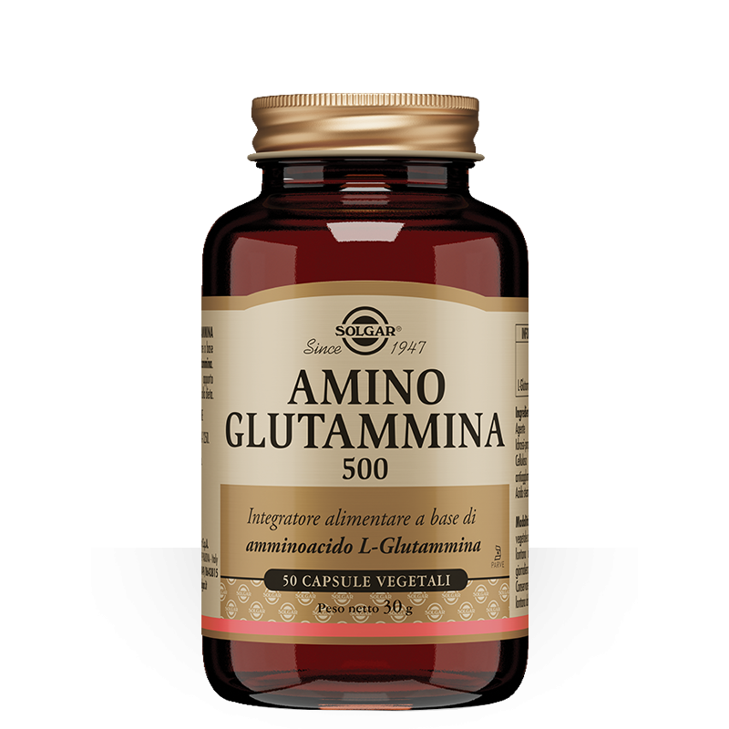 Solgar Amino Glutammina 500 Integratore L-Glutammina 50 capsule