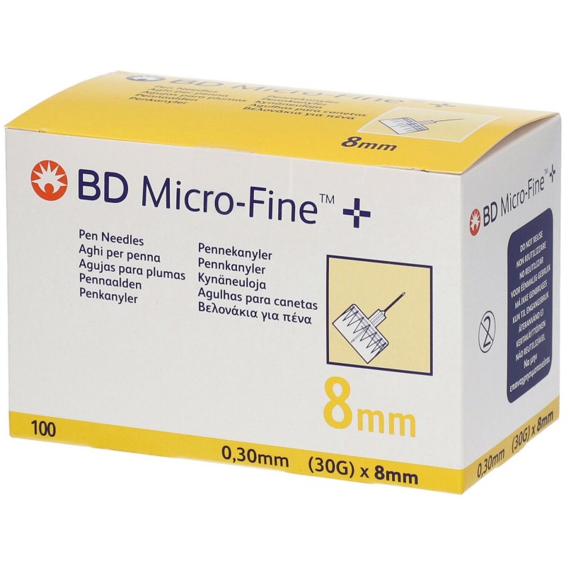 BD Micro-Fine Ago per Penna Somministrazione Insulina Gauge 30 100pz